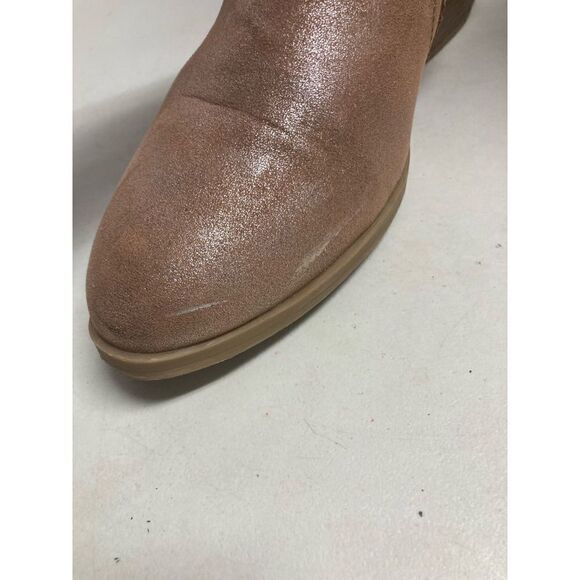 TIME &‎ TRU Shiny Zipper Booties Size 8 Brown - Picture 12 of 12